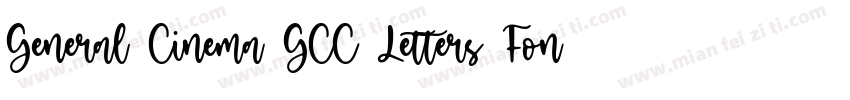 General Cinema GCC Letters Font字体转换